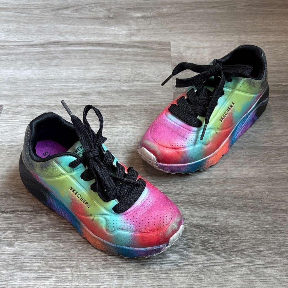 Sketchers tie dye kids sneakers